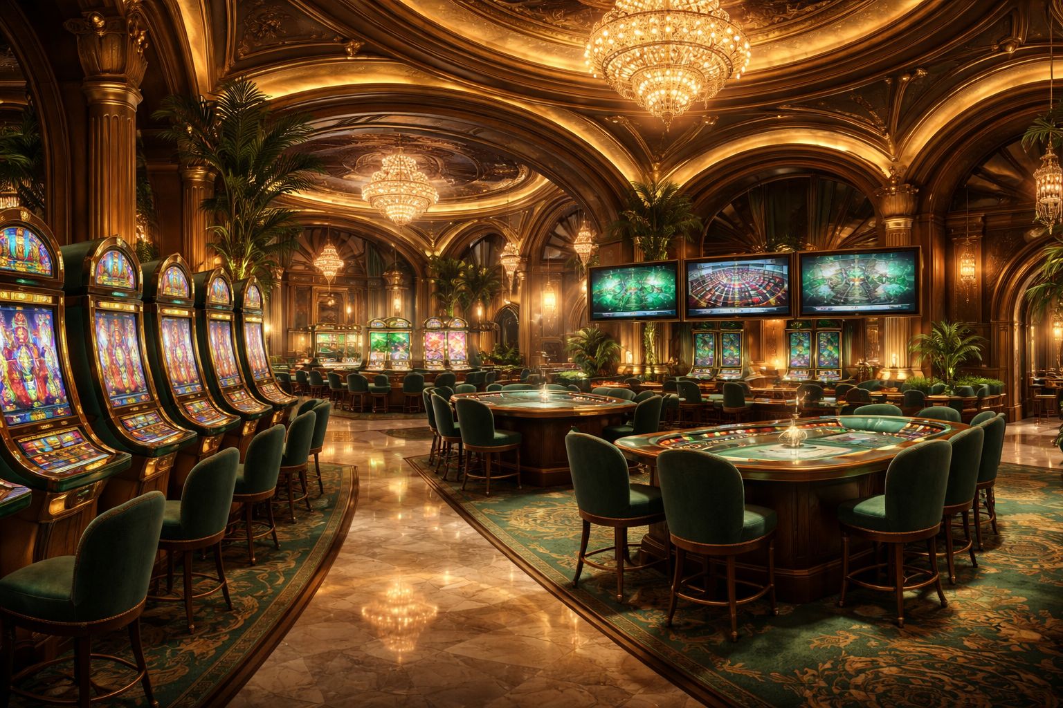 Vestíbulo de juego de MEXBOSS Casino con tragamonedas y juegos de mesa