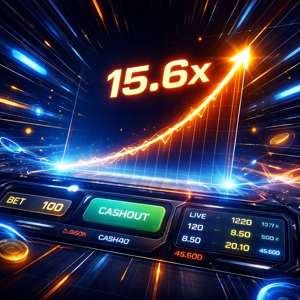 Un moderno panel de apuestas que muestra multiplicadores en aumento y visuales de juego rápido en MEXBOSS.